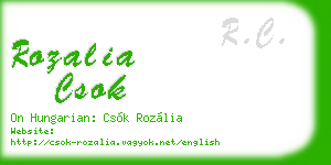 rozalia csok business card